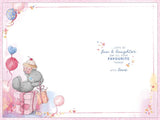 Bear With Cup Cake Lovely Daughter Birthday Card
