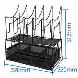 Black Desk Storage Rack Drawer-style File Document Organizer