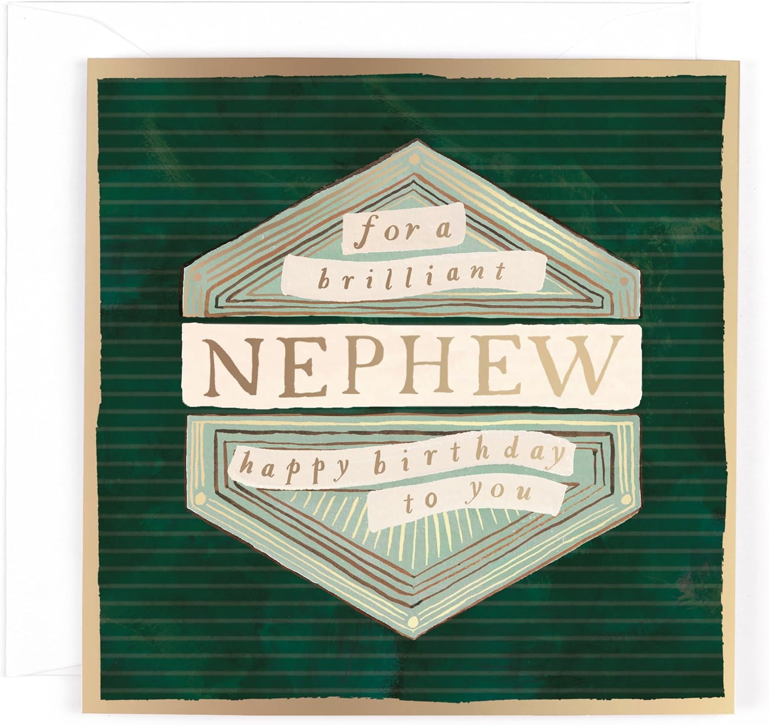Contemporary Hexagon Design Brilliant Nephew Luxury Birthday Card