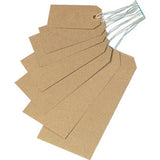 Box of 1000 Brown Buff Strung Tags 82mm x 41mm