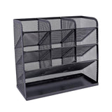 4 Tier Vertical Black Detachable Metal Mesh Organizer 27 x 8 x 20.6cm