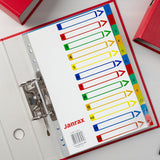 A4 Jan - Dec Month Polypropylene Dividers with Reinforced Index Cover