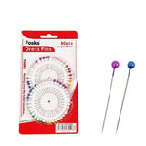 Pack of 80 Assorted Colour Dress Pins 38mm - Sewing