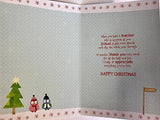 To My Teacher Happy Christmas School Thank you Appreciate Greeting Card