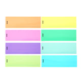 Pack of 8 Assorted Coloured 210x80mm Dyslexia Overlay Reading Strips – PET Material, Rounded Corners