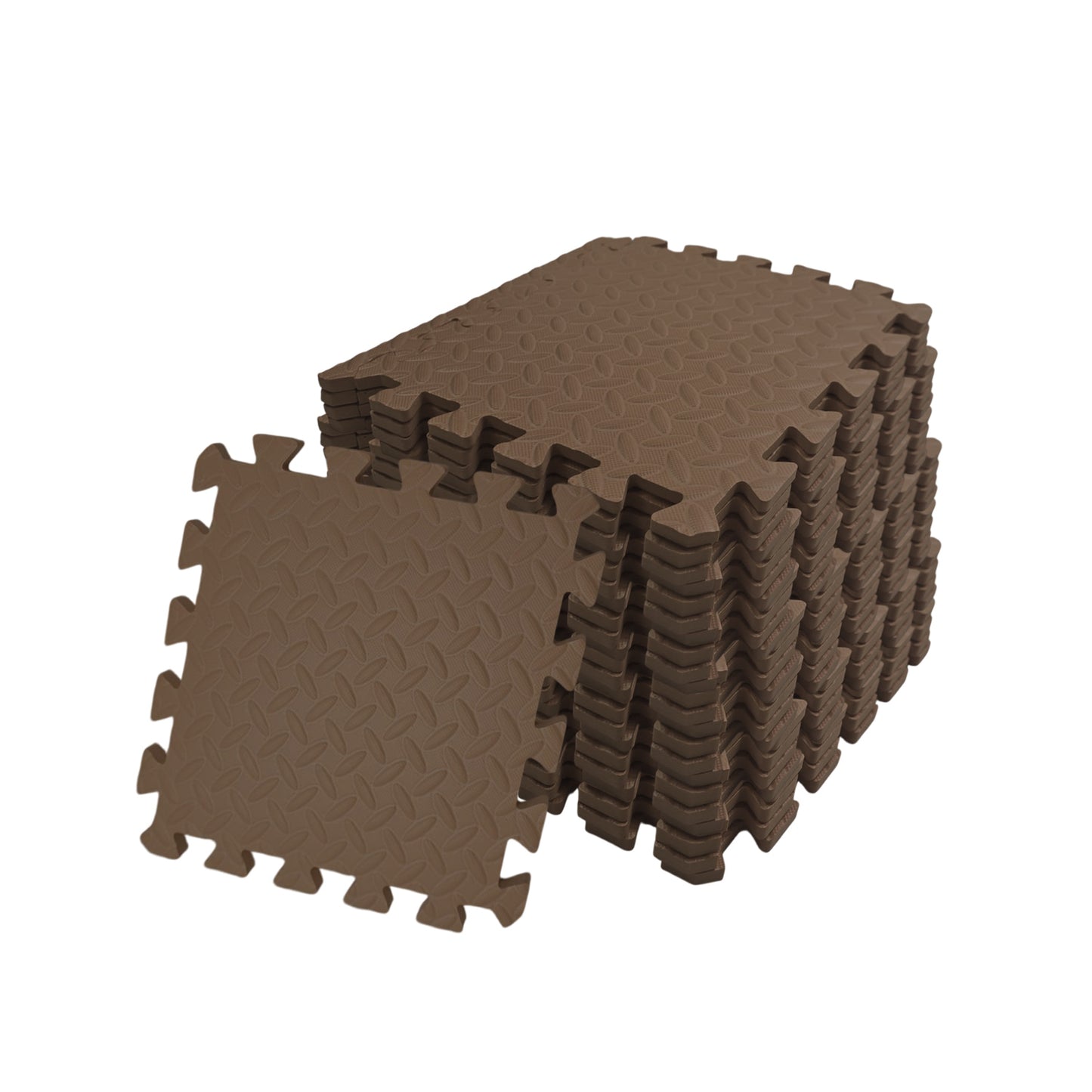 Pack of 4 30x30cm Brown Coloured 1cm Thick EVA Foam Mats