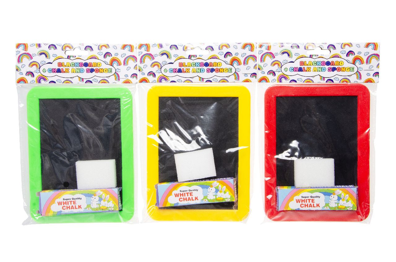 Single Blackboard With Chalk & Sponge