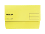 Pack of 10 Yellow Card Premium Foolscap Document Wallets