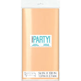 Rose Gold Foil Rectangular Plastic Table Cover, 54"x108"