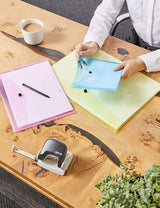 Pack of 12 Janrax A4 Assorted Document Wallets - Button Stud Folder