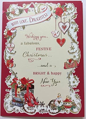 DAUGHTER TRADITIONAL CHRISTMAS GREETING CARD 