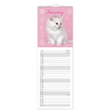 Slim Month To View Calendar 2026 – Photographic Cats – 143mm x 417mm
