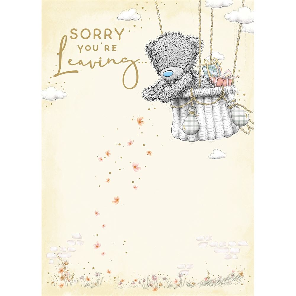 Bear In Hot Air Balloon Sorry You're Leaving Card