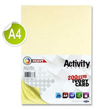Pack of 50 Sheets A4 220gsm Ivory Heavy Card by Premier Activity
