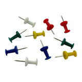Pack of 200 Assorted Coloured Push Pins in Tub