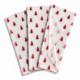 Pack of 5 Christmas Tree Evergreen Design 50 x 70 cm Luxury Red Foil Tissue Sheets