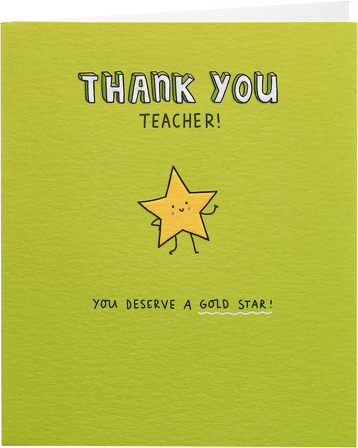 Kindred Gold Star Thank You Teacher Card