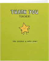 Kindred Gold Star Thank You Teacher Card