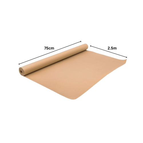 Brown Kraft Wrapping Paper Roll 750mm x 2.5m