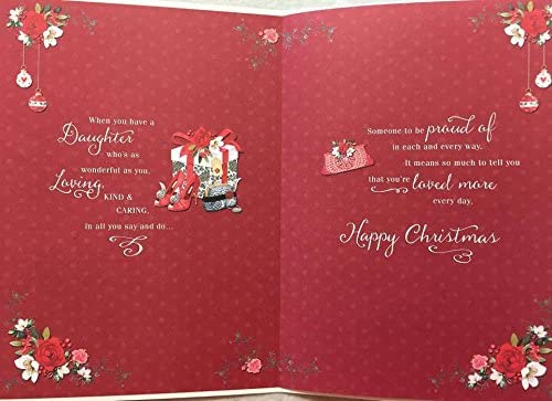 DAUGHTER TRADITIONAL CHRISTMAS GREETING CARD 