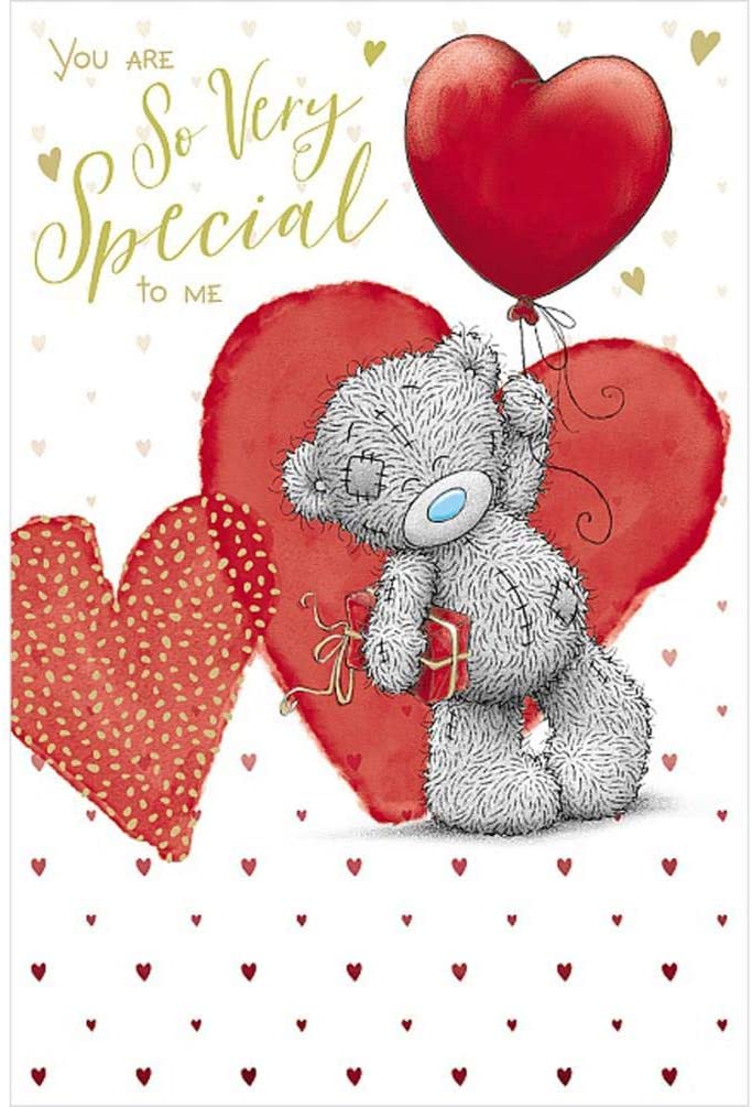 Bear With Balloon & Present Valentine's Day Card {DC}