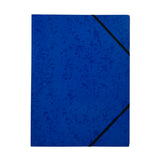 A4 Blue Card 3 Flap Folder With Elastic Closure