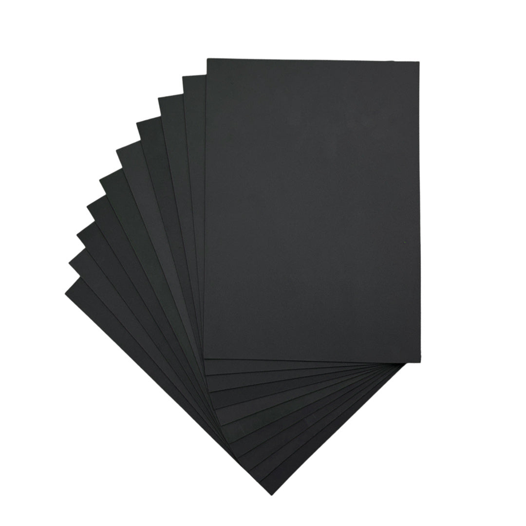 Pack of 10 A4 Black Coloured EVA Foam Sheets