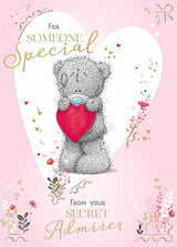 Bear Holding Heart Secret Admirer For Someone Special Valentine's Day Card {DC}