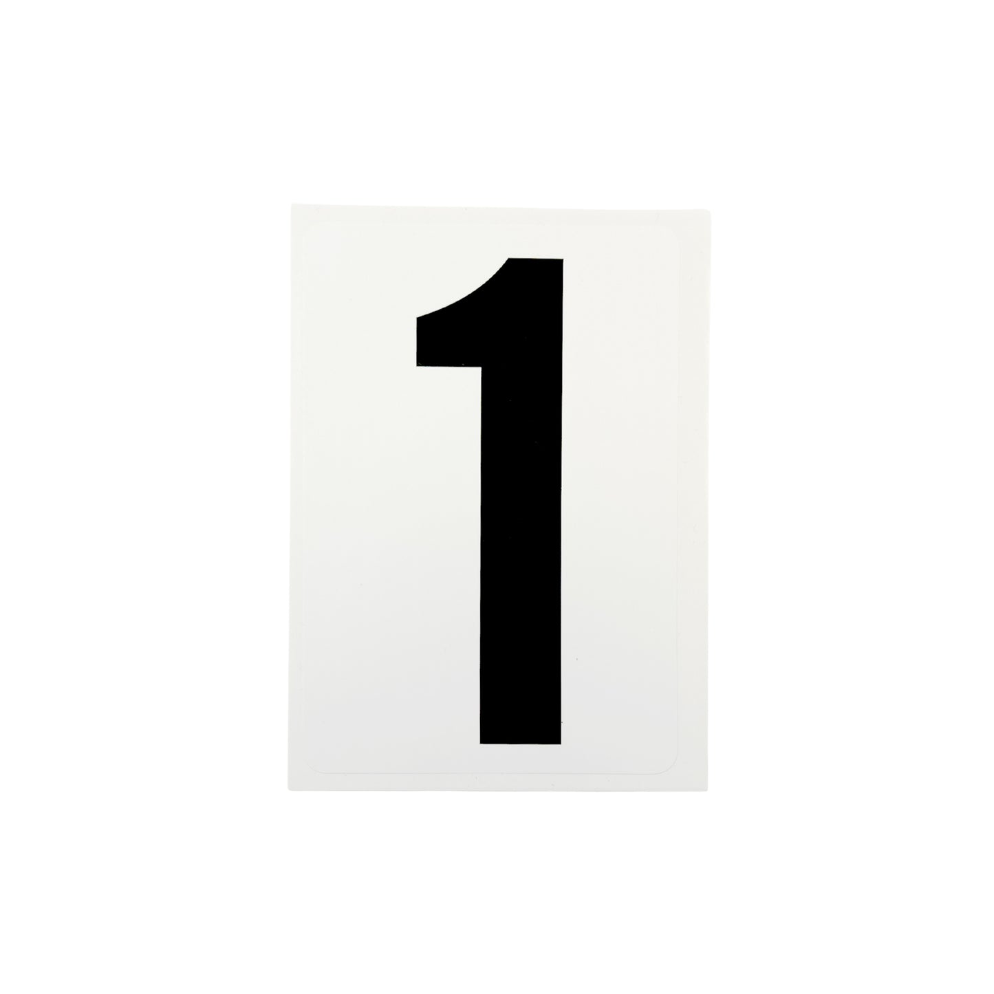 Waterproof Wheelie Bin Black Number 1 Sticker
