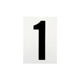 Waterproof Wheelie Bin Black Number 1 Sticker