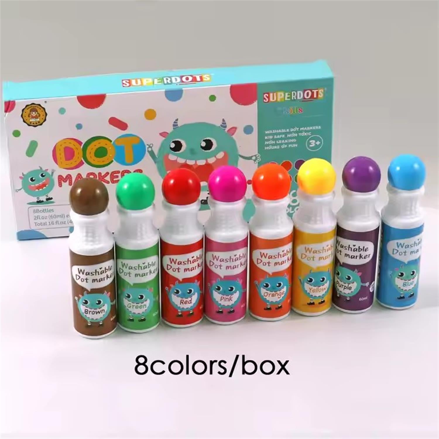 Pack of 8 Washable Dot Markers