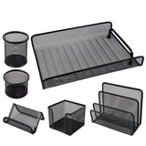 6 Pieces Wire Mesh Office File Tray Organizer Set