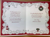 DAD AT CHRISTMAS - Nice Verse Gold Foil Quality New Xmas Greeting Card 