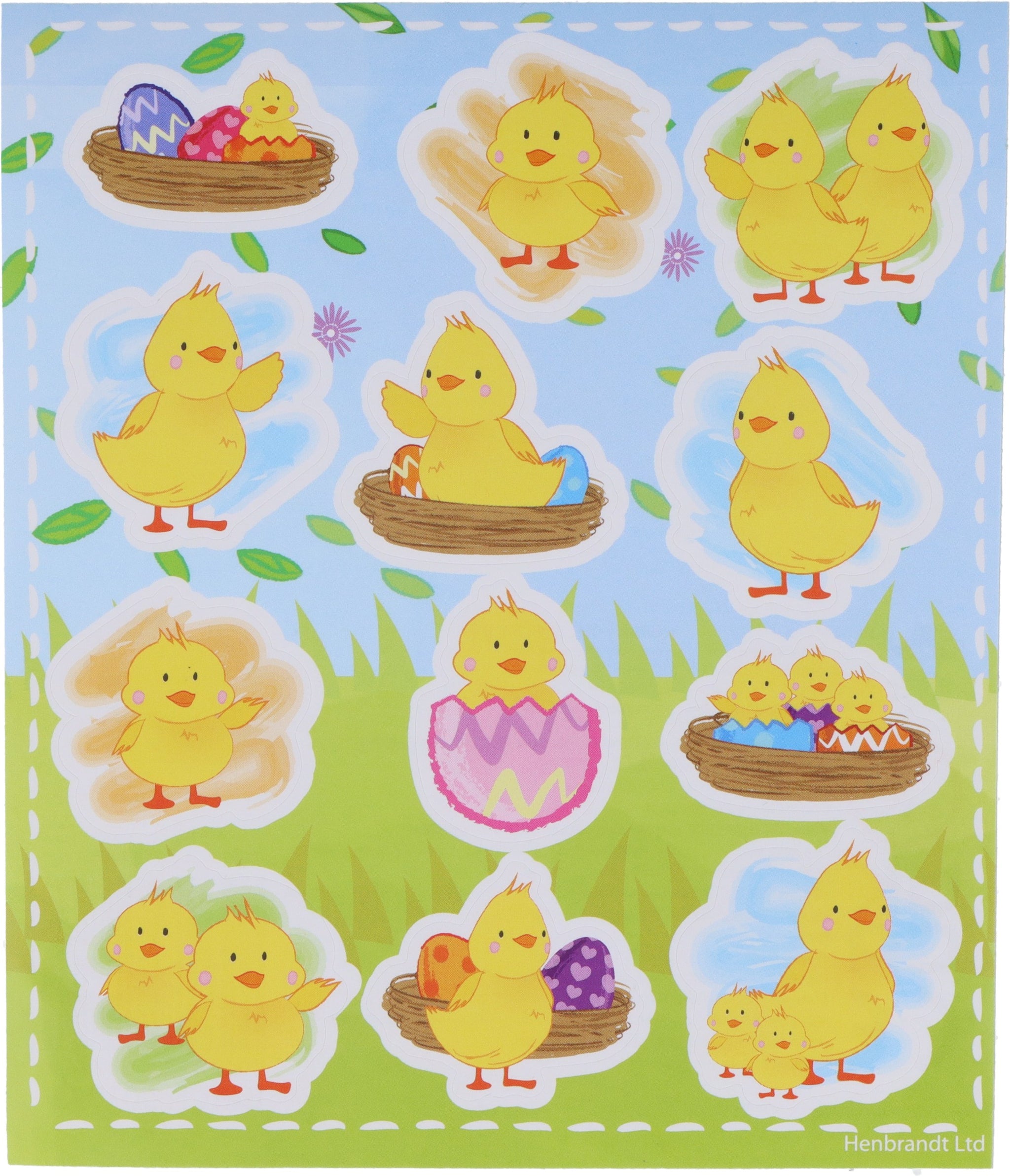 Sheet of 12 Easter Stickers