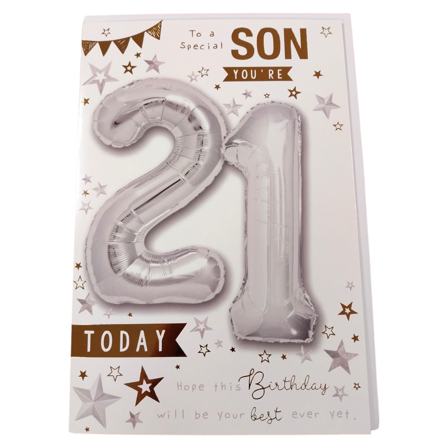 To a Special son You're 21 Balloon Boutique Greeting Card