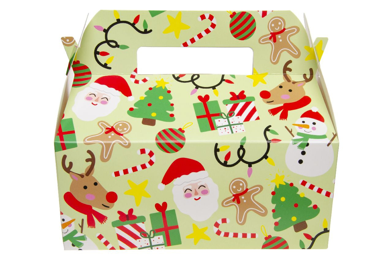 Pack of 12 Extra Large Christmas Food Boxes 23 x 12 x 10cm