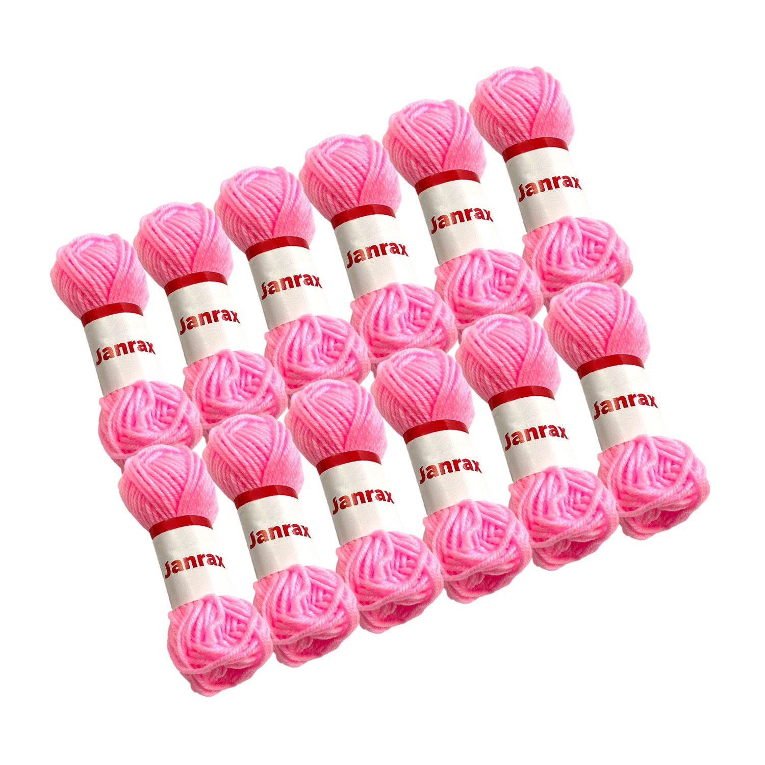 Pink Acrylic Yarn Roll – 10g, 4 Strand 8 Ply Knitting Wool