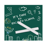 Box of 12 White Chalk Sticks - Blackboard