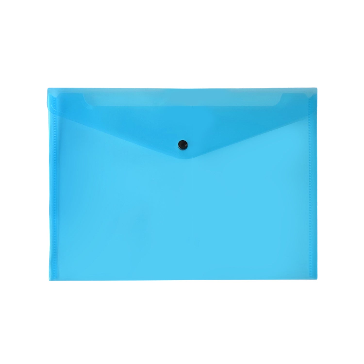 Pack of 12 Janrax A4 Blue Document Wallets - Button Stud Folder