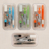 Two Layers Zinc Alloy Compass Divider with Pen Ruler Math Set