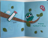 Grandad From Granddaughter Cut Owls Father's Day Card With Book Mark 
