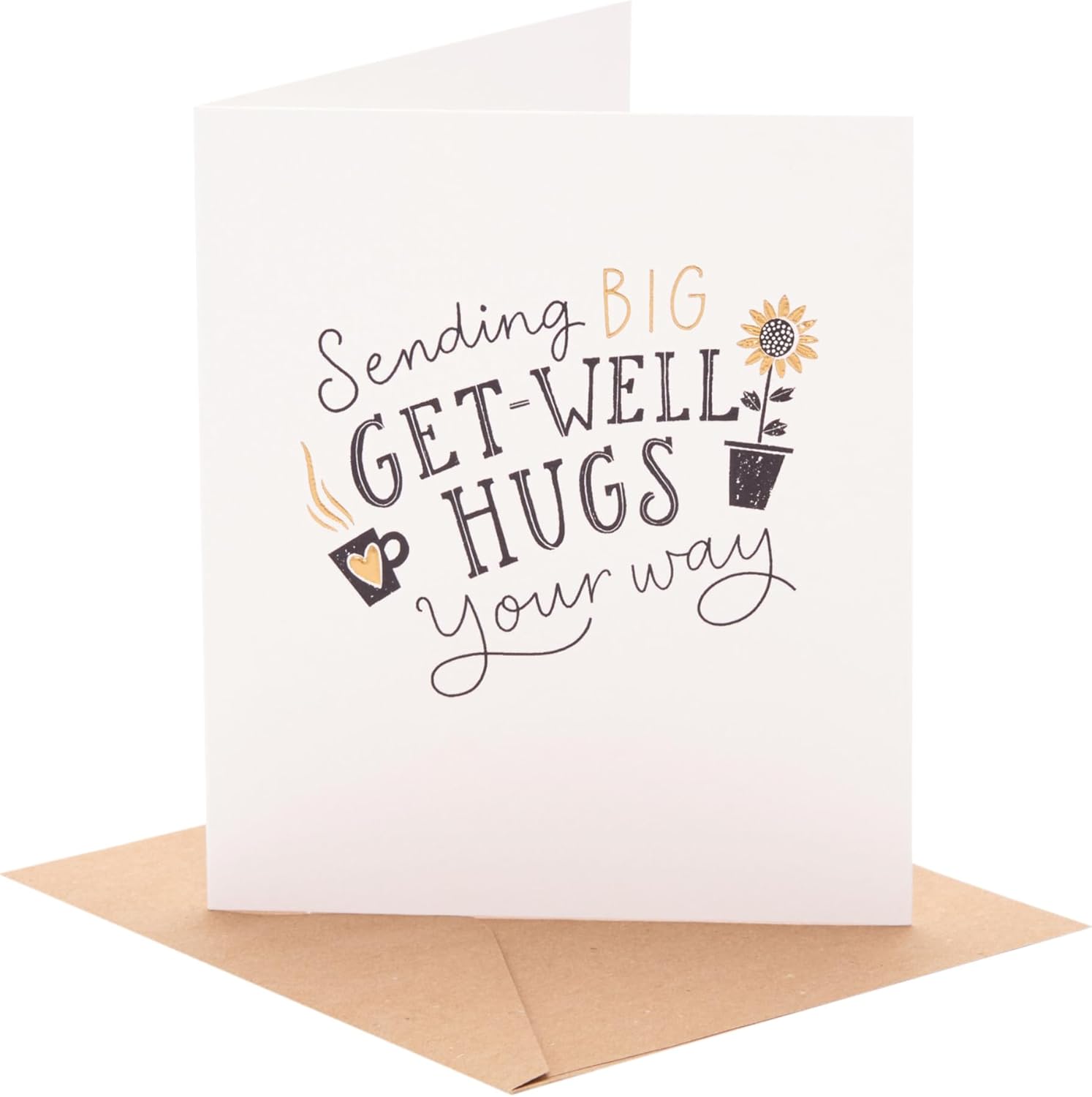 Hugs Design Get Well Soon Card