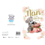 Bear With Box Of Flowers Nan Photo Finish Mother's Day Card