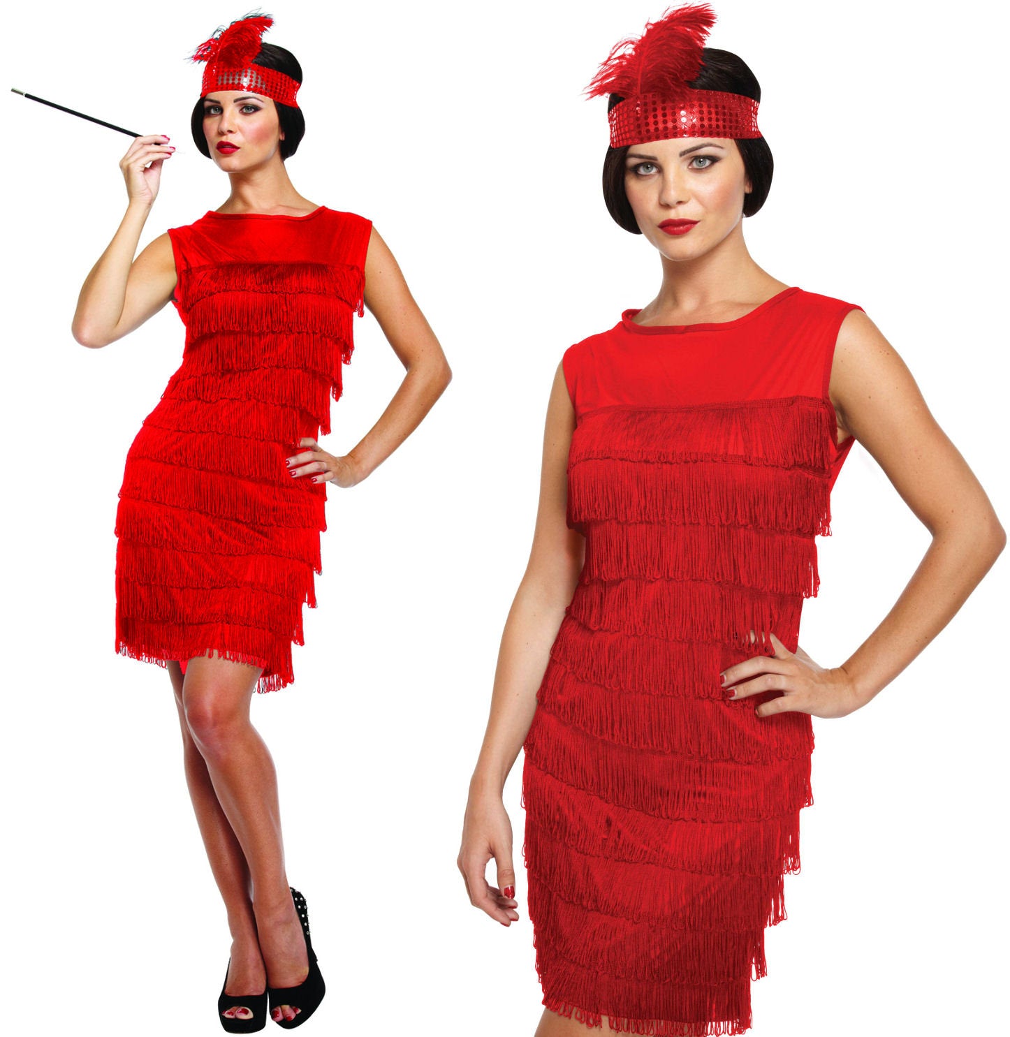 Adult Red Flapper Dress Costume {DC}