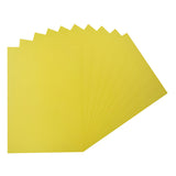 Pack of 20 A2 Bristol Board Lemon Yellow Colored Craft Papers 230gsm