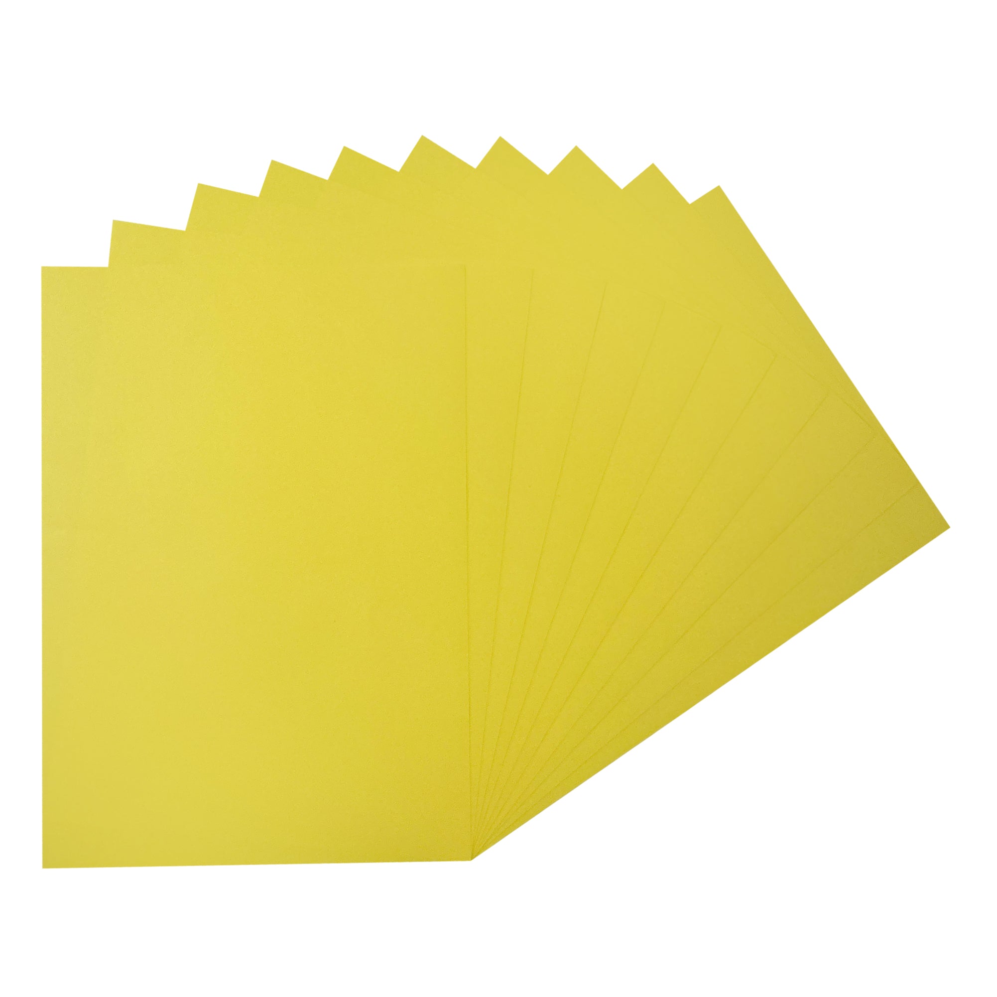 Pack of 20 A2 Bristol Board Lemon Yellow Colored Craft Papers 230gsm