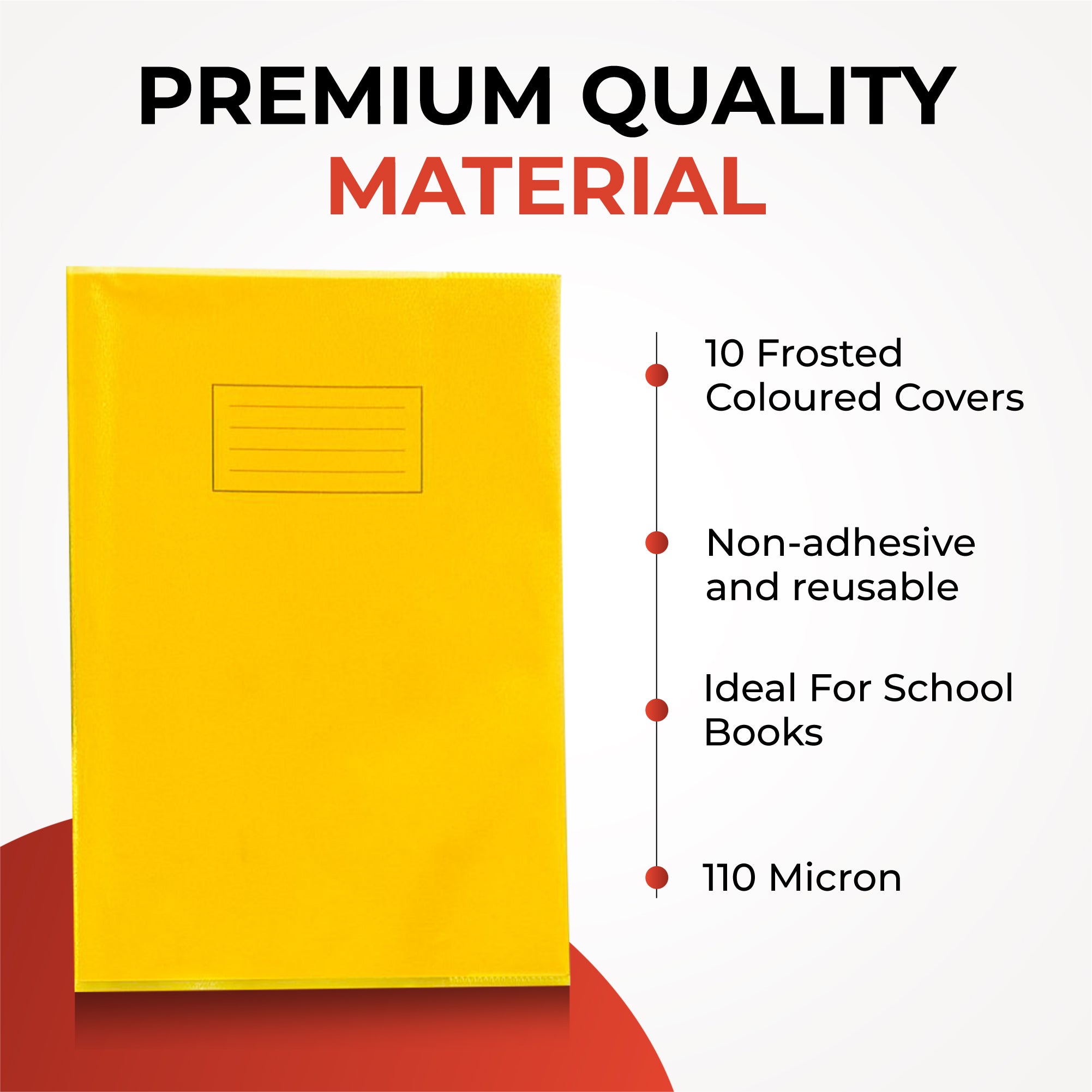 Pack of 10 A4 Assorted Coloured Exercise Books with Coloured Book Covers