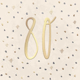 Dots Design Contemporary Luxury Foiled 80th Birthday Card