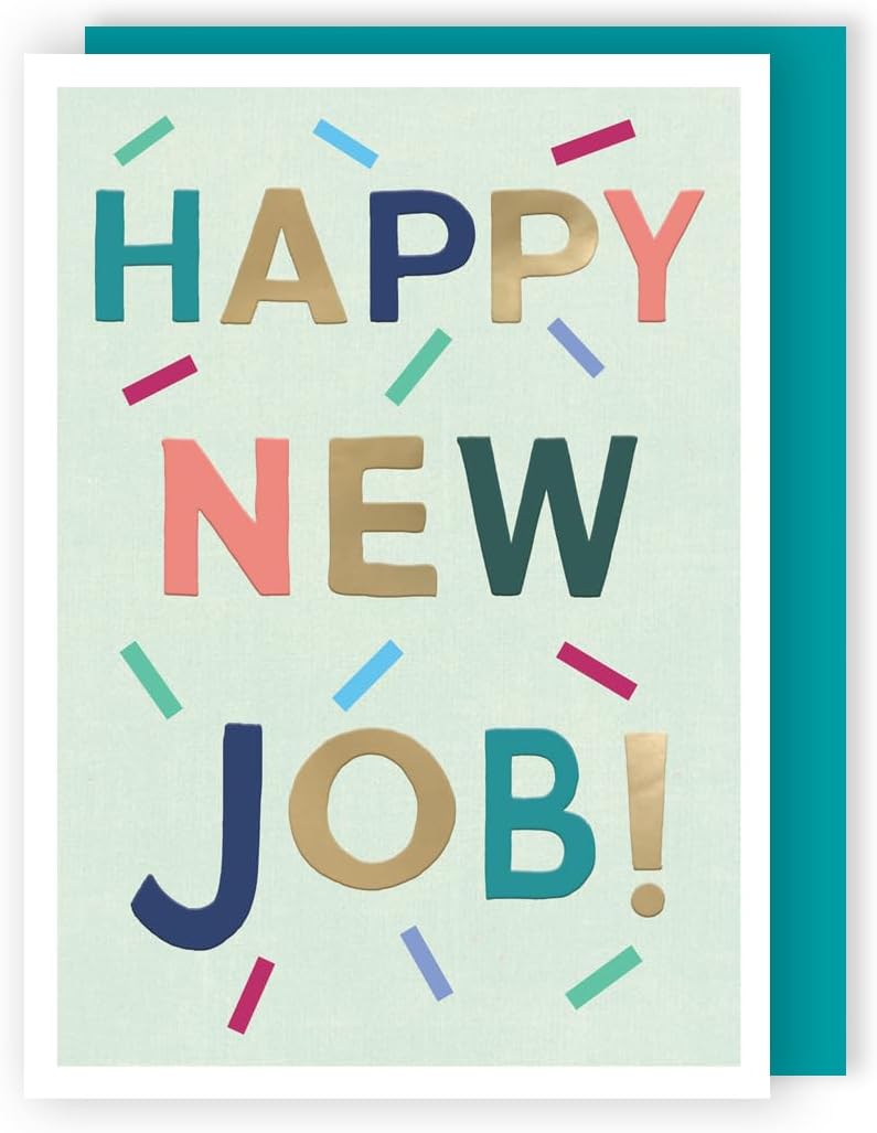Confetti-Tastic Fun! New Job Contemporary Card
