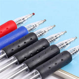Pack of 12 Retractable Design Rolling Blue Ball Pens